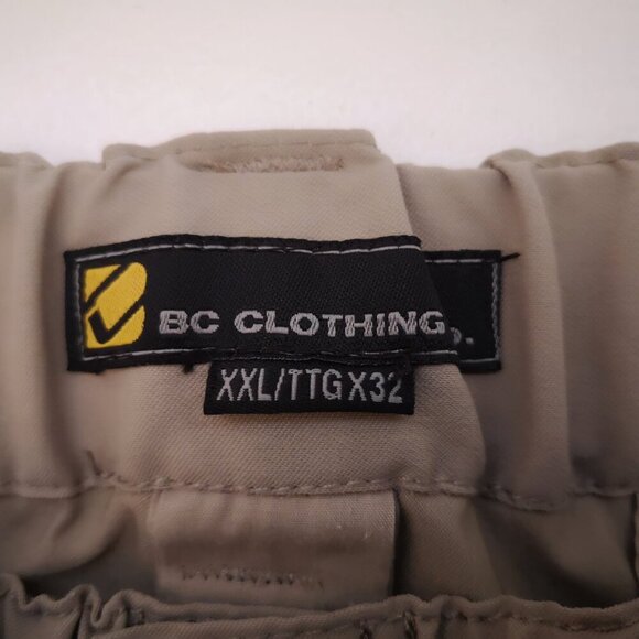 BC Clothing Co. Men's Size XXL Tan Zip Off Pants / Cargo Shorts - Picture 3 of 16